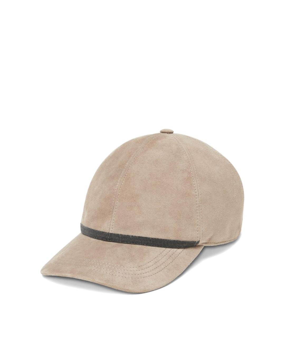 BRUNELLO CUCINELLI Бежевая кепка, фото 2