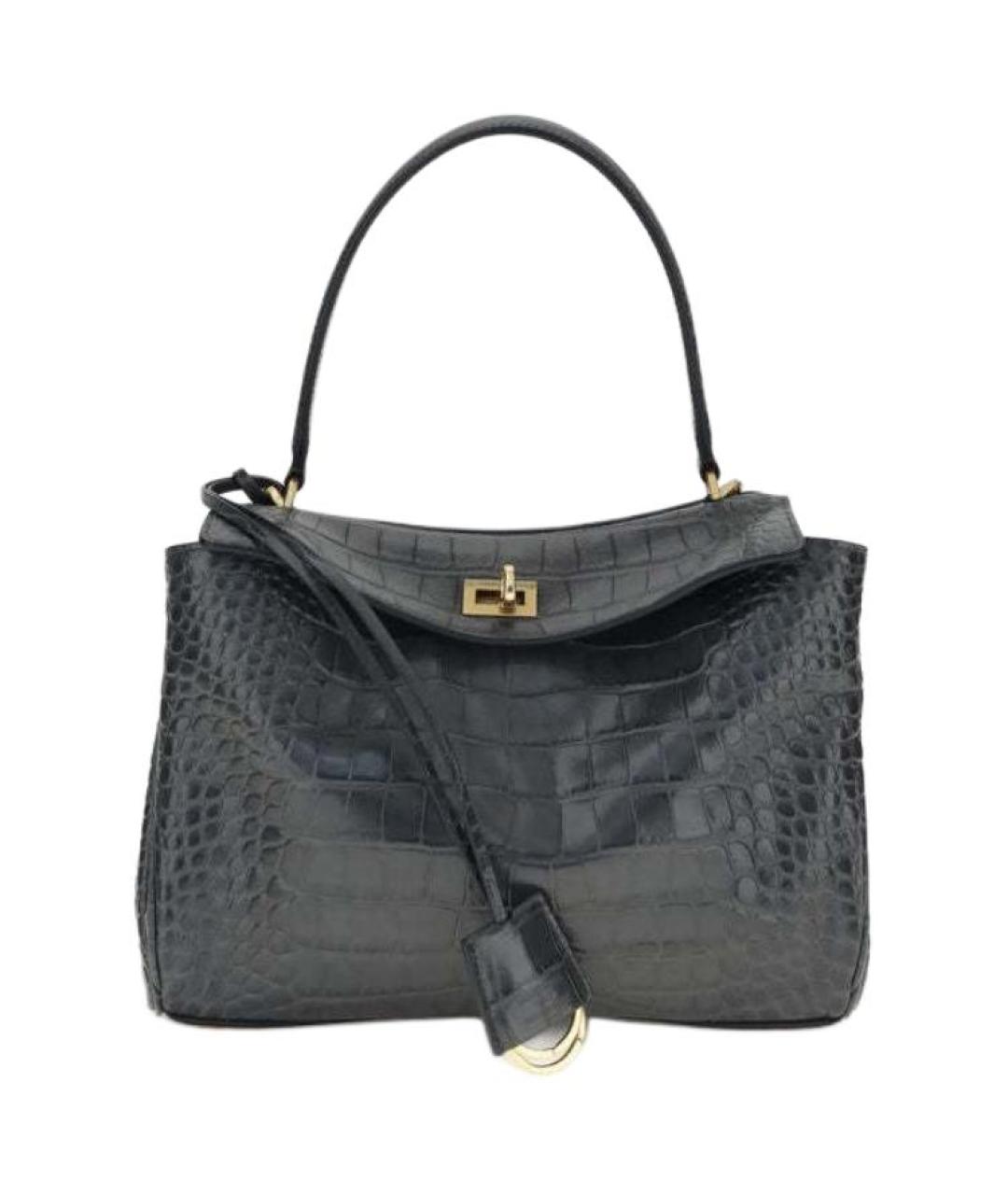 BALENCIAGA Серая кожаная сумка через плечо, фото 1