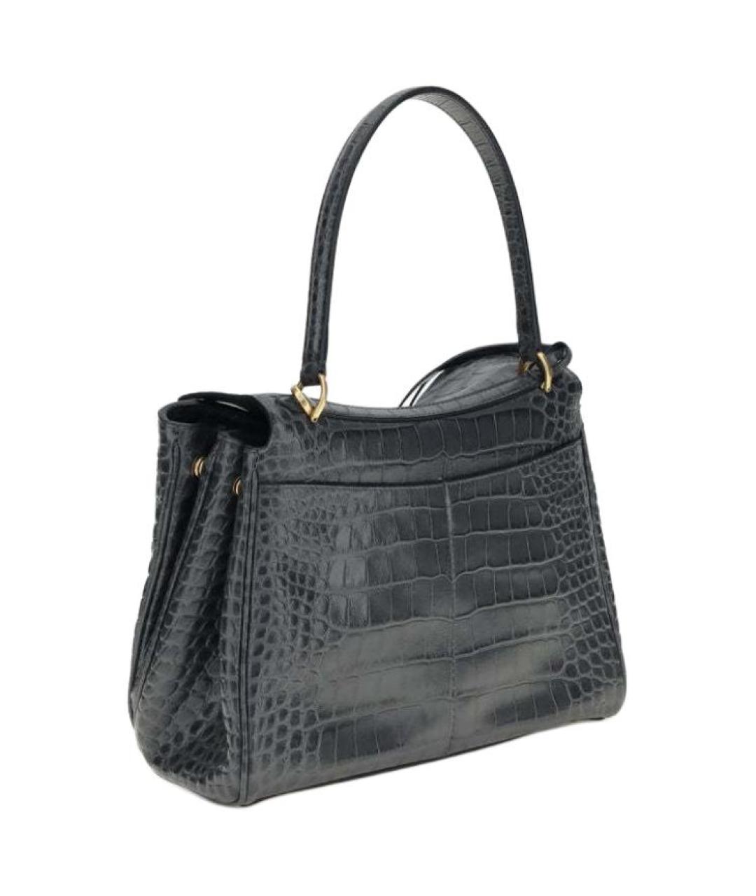 BALENCIAGA Серая кожаная сумка через плечо, фото 3