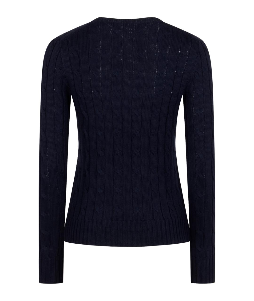 POLO RALPH LAUREN Синий хлопковый джемпер / свитер, фото 2