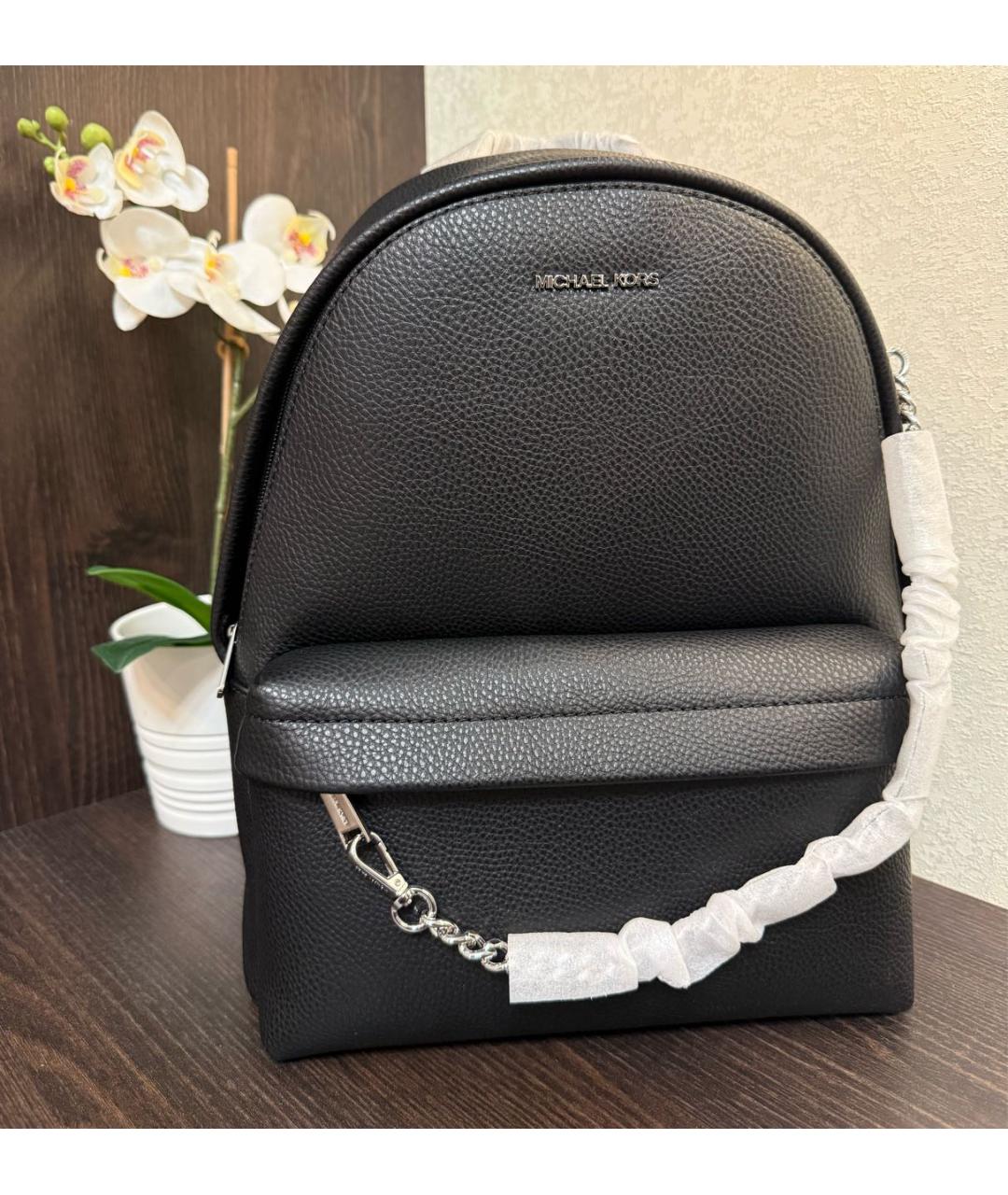 MICHAEL KORS Черный рюкзак из искусственной кожи, фото 7