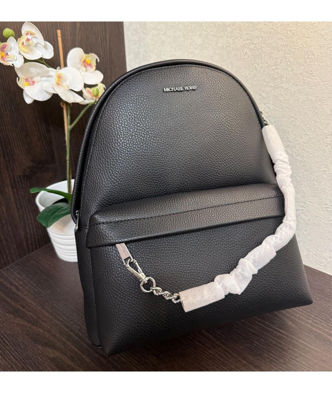 MICHAEL KORS Черный рюкзак из искусственной кожи, фото 8