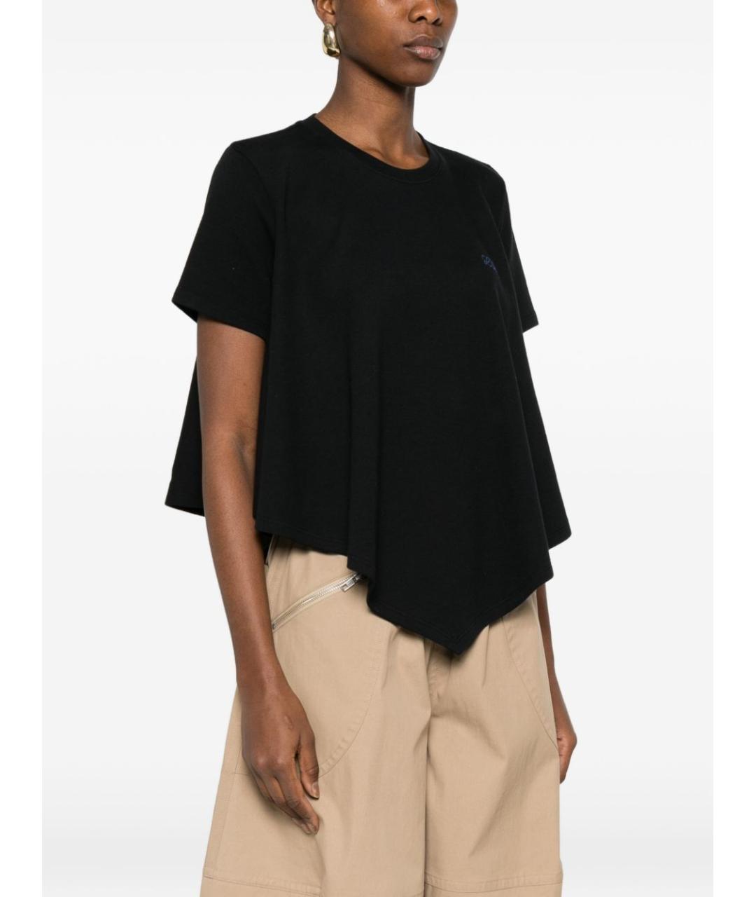 LOEWE Черная хлопковая футболка, фото 5