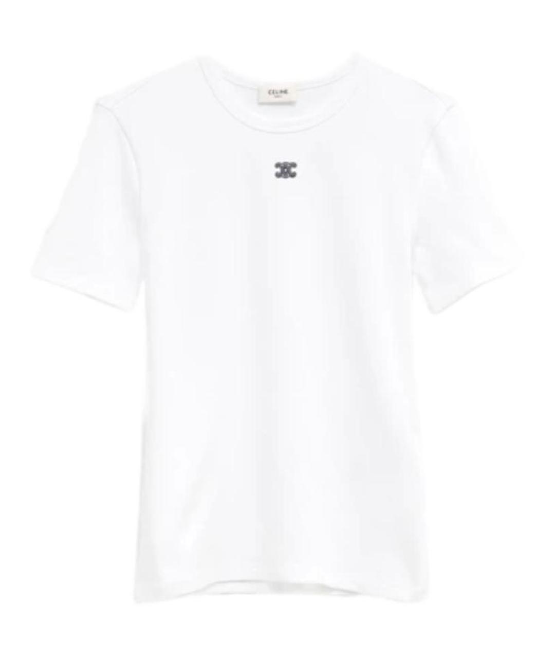 CELINE Белая футболка, фото 1