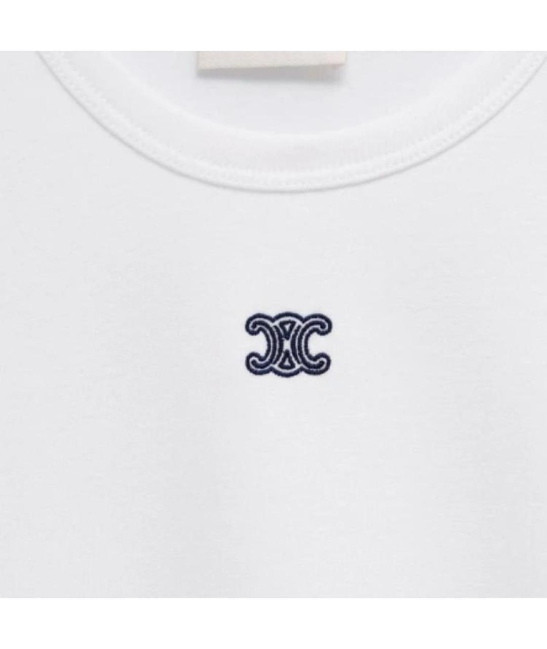 CELINE Белая футболка, фото 3