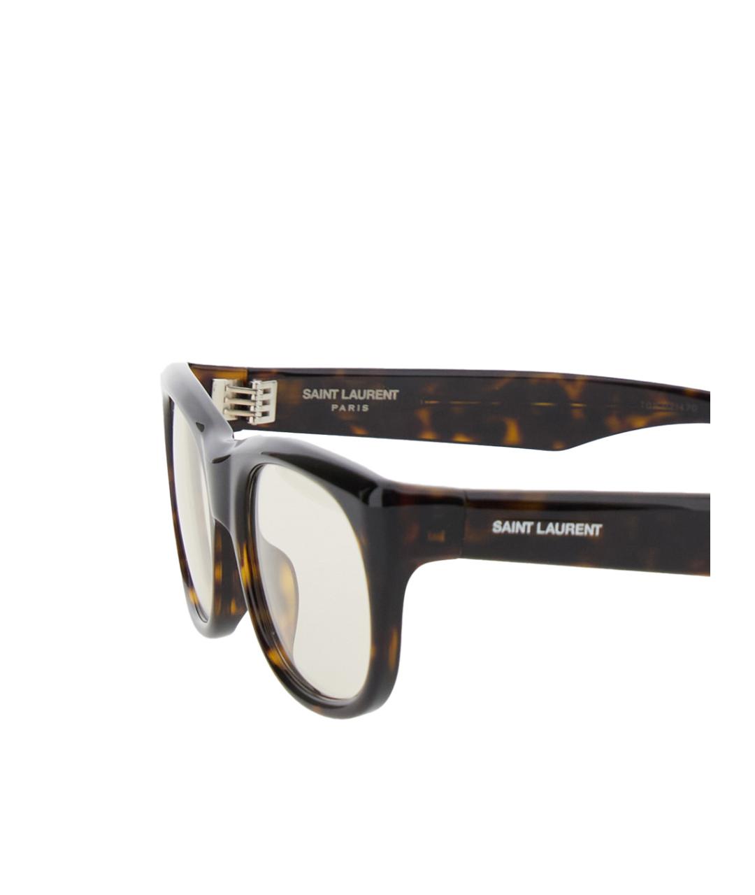 SAINT LAURENT Коричневые солнцезащитные очки, фото 3