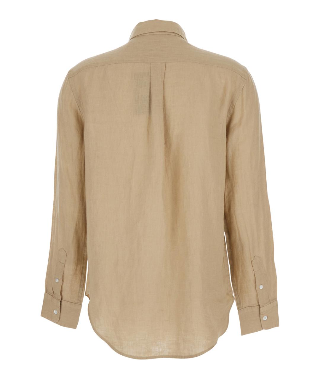 POLO RALPH LAUREN Бежевая льняная рубашка, фото 2