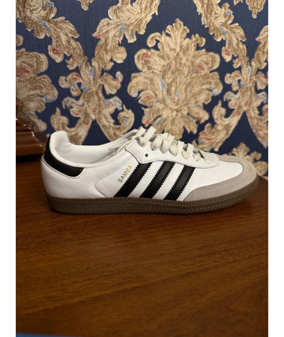 ADIDAS Белые кожаные кеды, фото 7