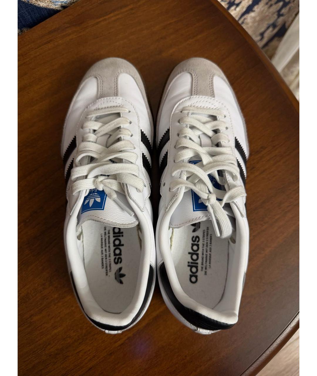 ADIDAS Белые кожаные кеды, фото 3