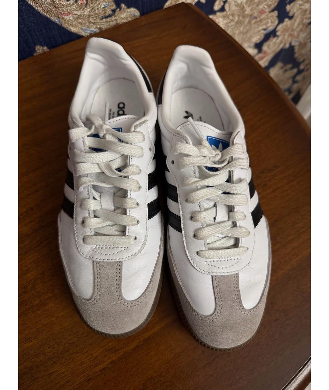 ADIDAS Белые кожаные кеды, фото 6