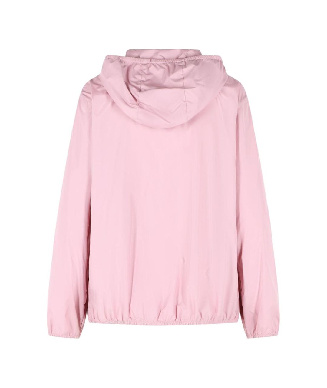 MONCLER Розовая полиэстеровая куртка, фото 2