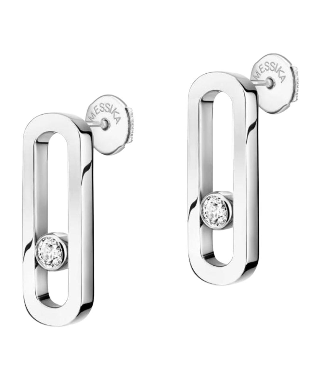 MESSIKA Серебряные серьги из белого золота, фото 1