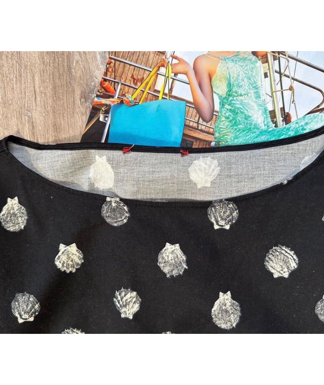 MAX&CO Черное хлопковое повседневное платье, фото 4