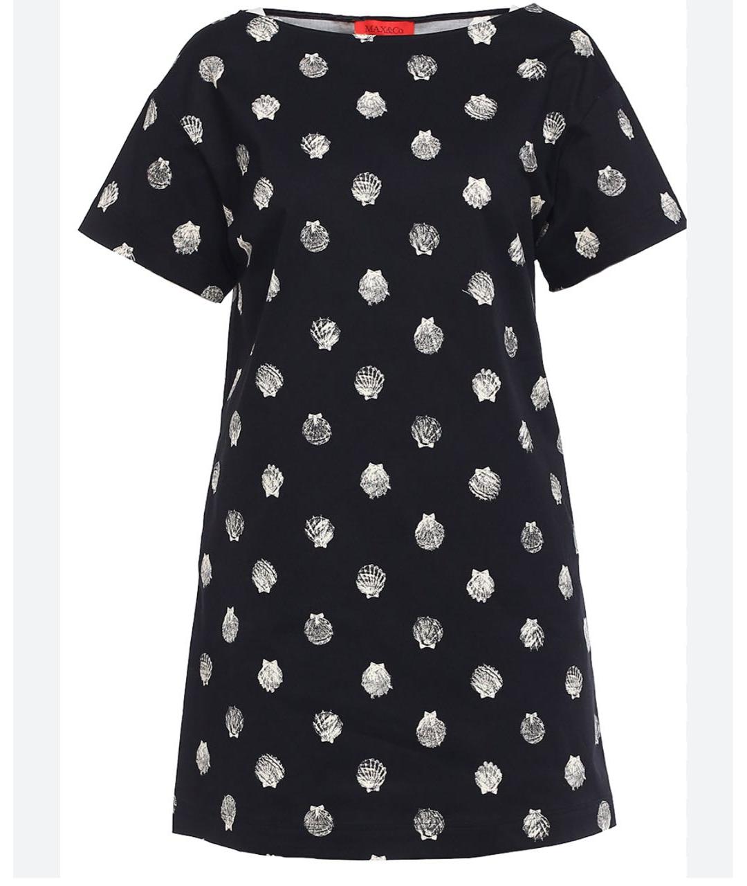 MAX&CO Черное хлопковое повседневное платье, фото 9