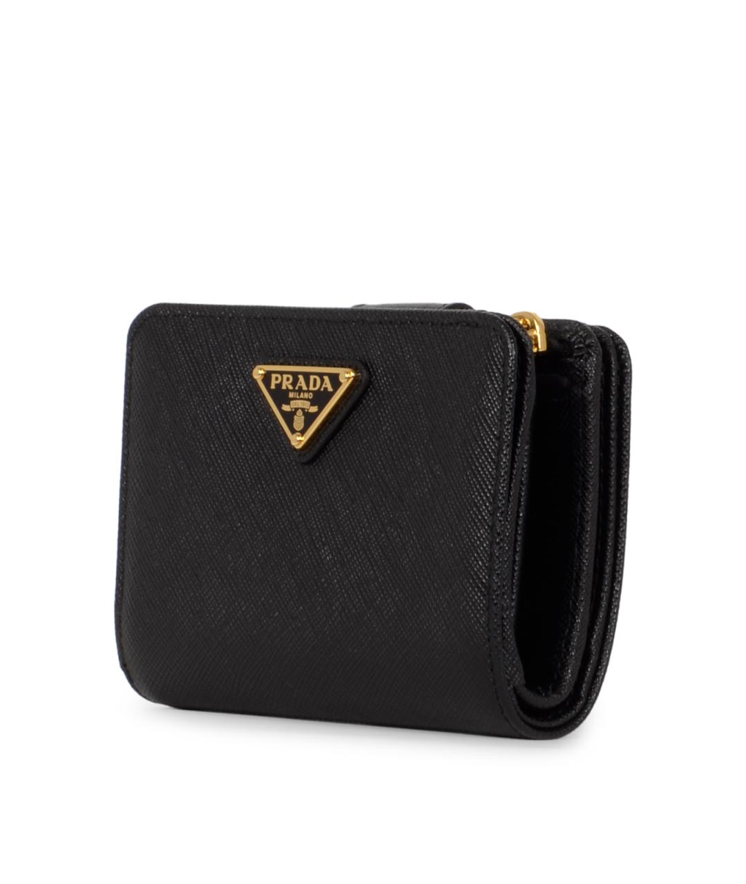 PRADA Черный кожаный кошелек, фото 1