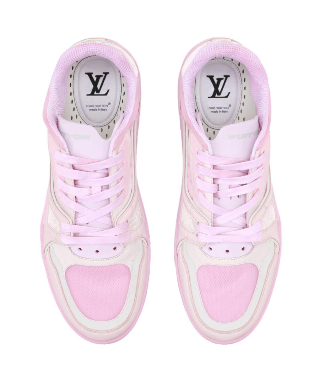 LOUIS VUITTON Розовые кроссовки, фото 4