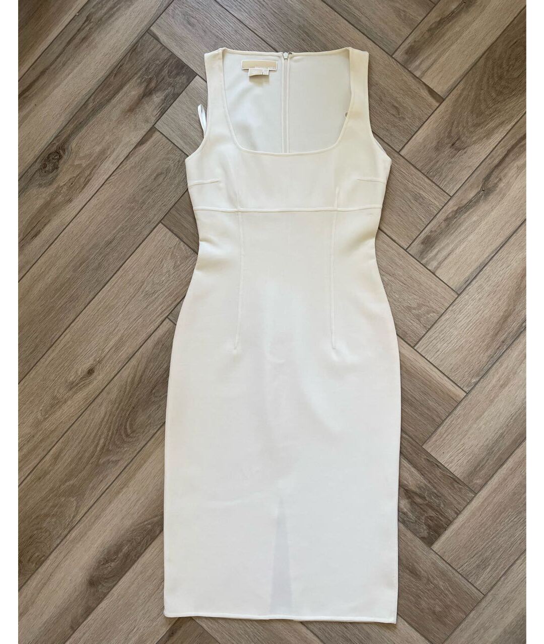 MICHAEL KORS Бежевое шерстяное коктейльное платье, фото 9