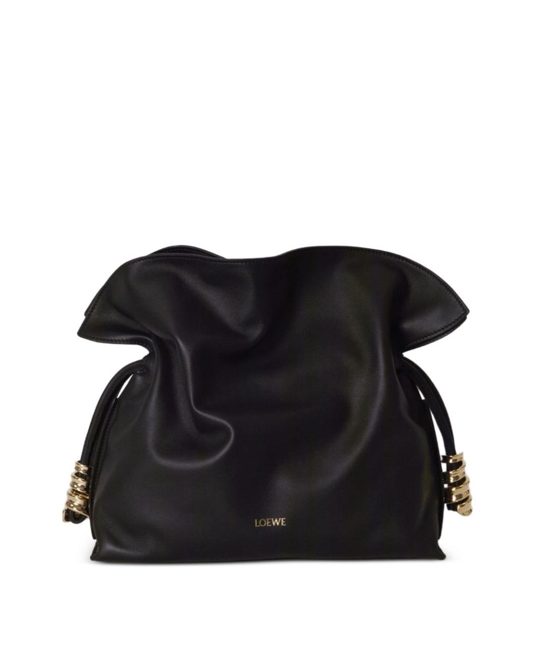 LOEWE Черная кожаная сумка с короткими ручками, фото 1