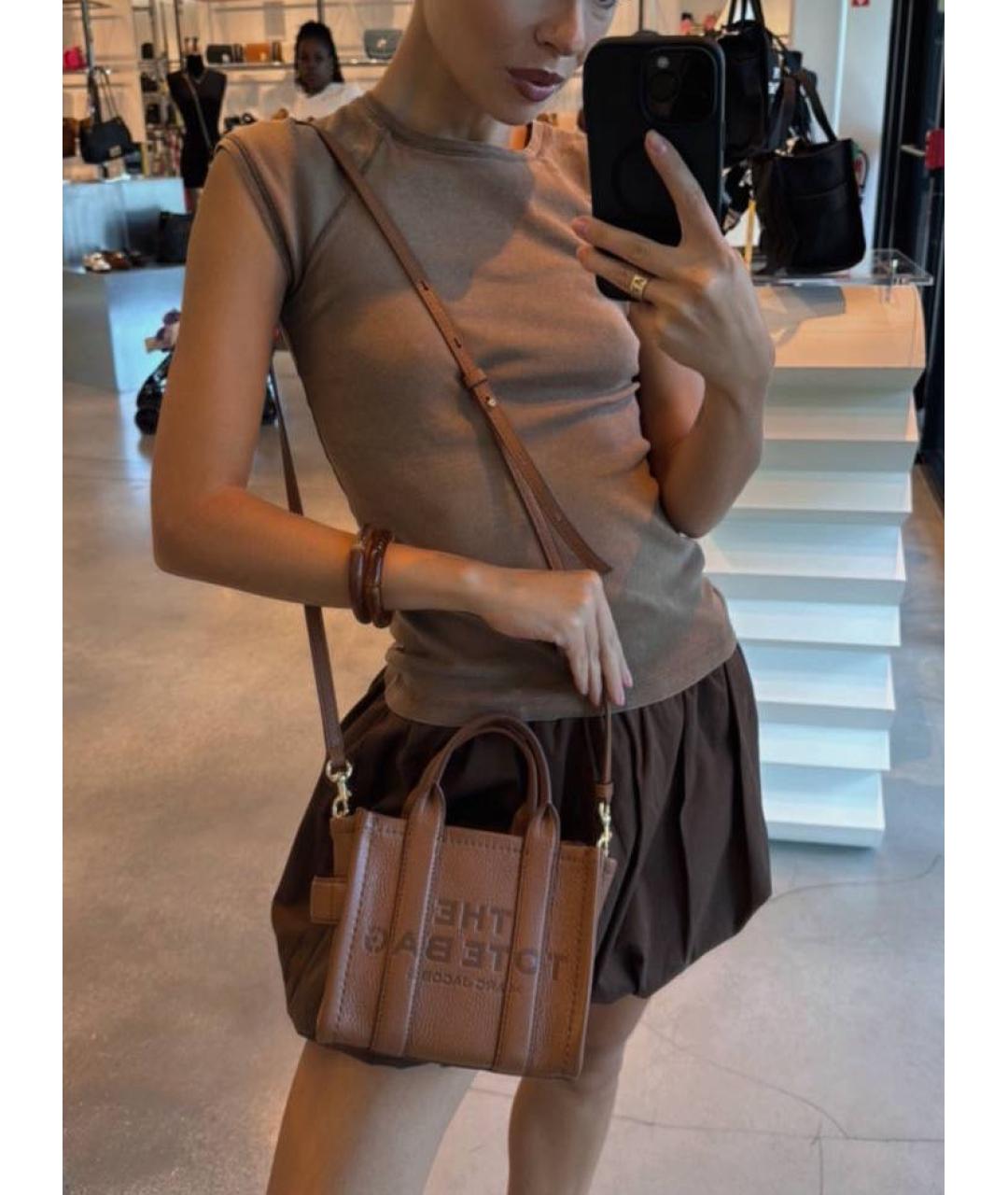 MARC JACOBS Коричневая кожаная сумка через плечо, фото 5