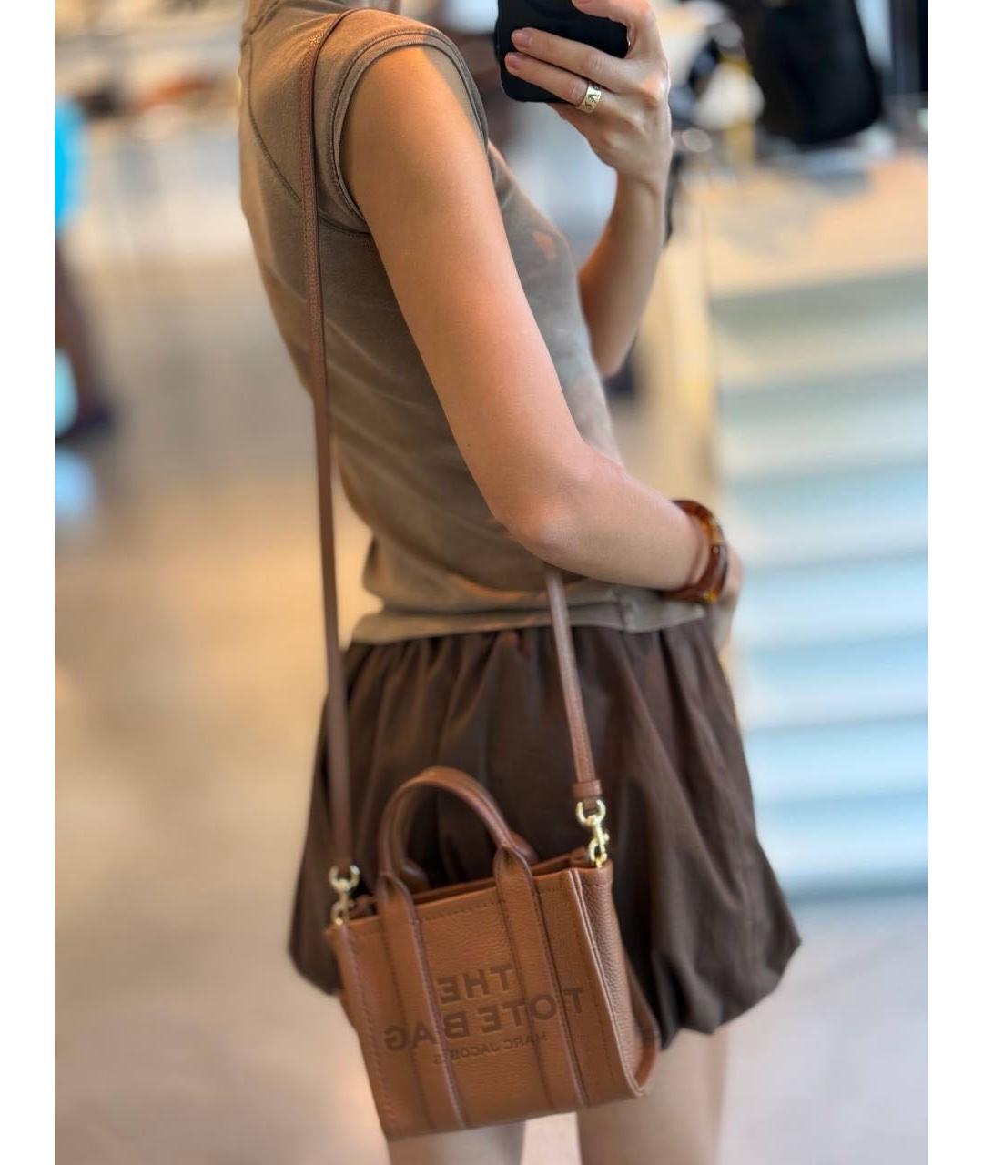 MARC JACOBS Коричневая кожаная сумка через плечо, фото 6