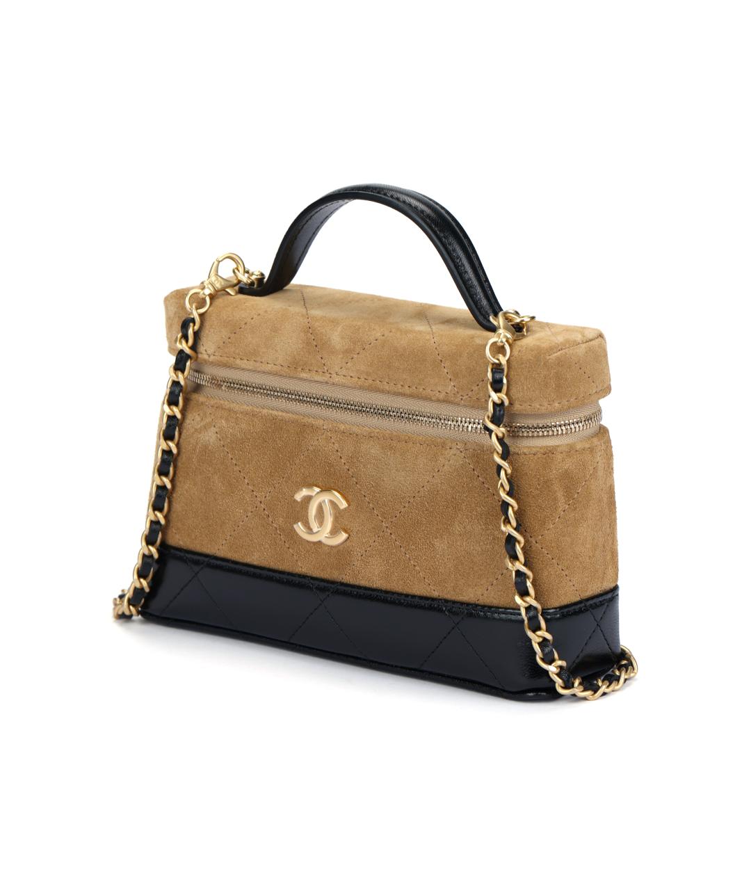 CHANEL Коричневая замшевая сумка через плечо, фото 2