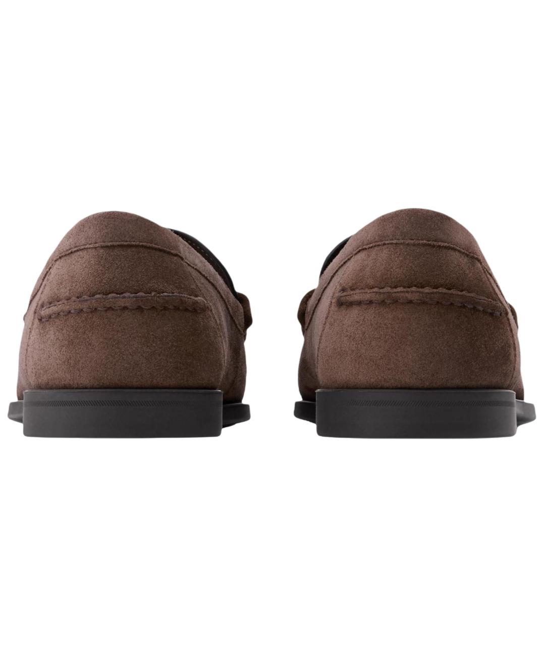 LOUIS VUITTON Коричневые кожаные лоферы, фото 5