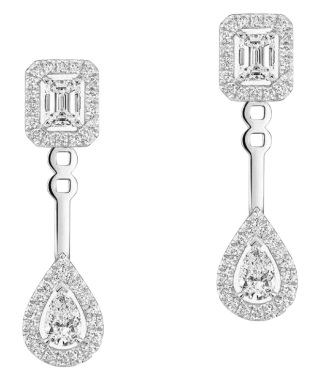 MESSIKA Серебряные серьги из белого золота, фото 1