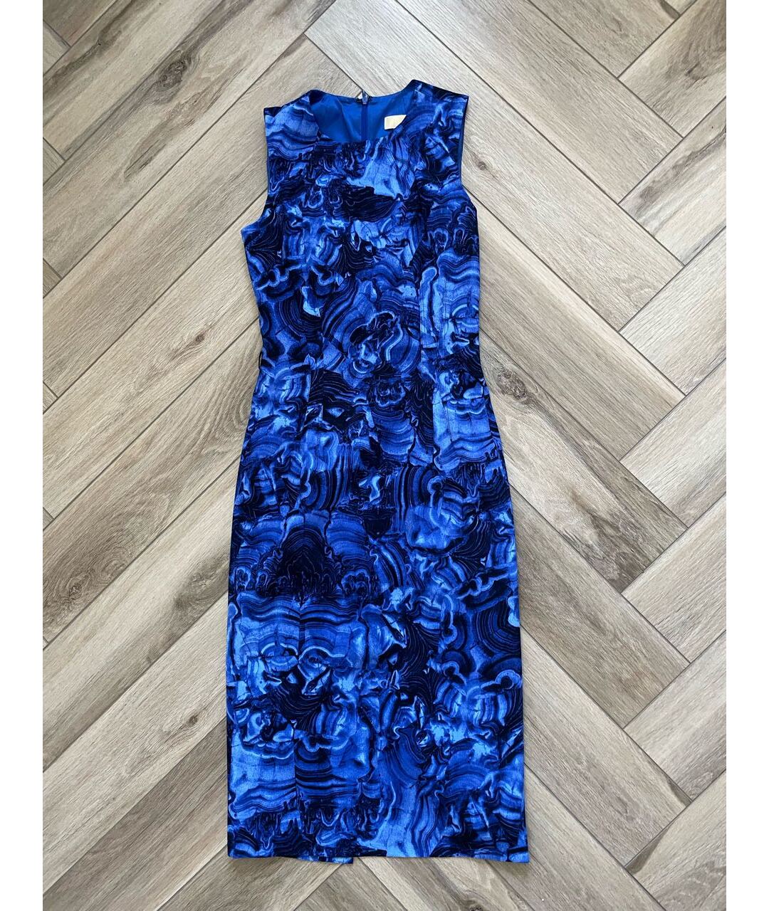 MICHAEL KORS Синее вискозное коктейльное платье, фото 8