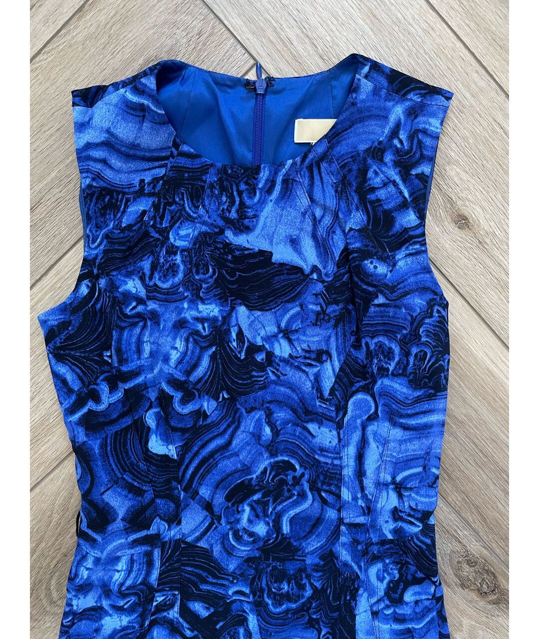 MICHAEL KORS Синее вискозное коктейльное платье, фото 3