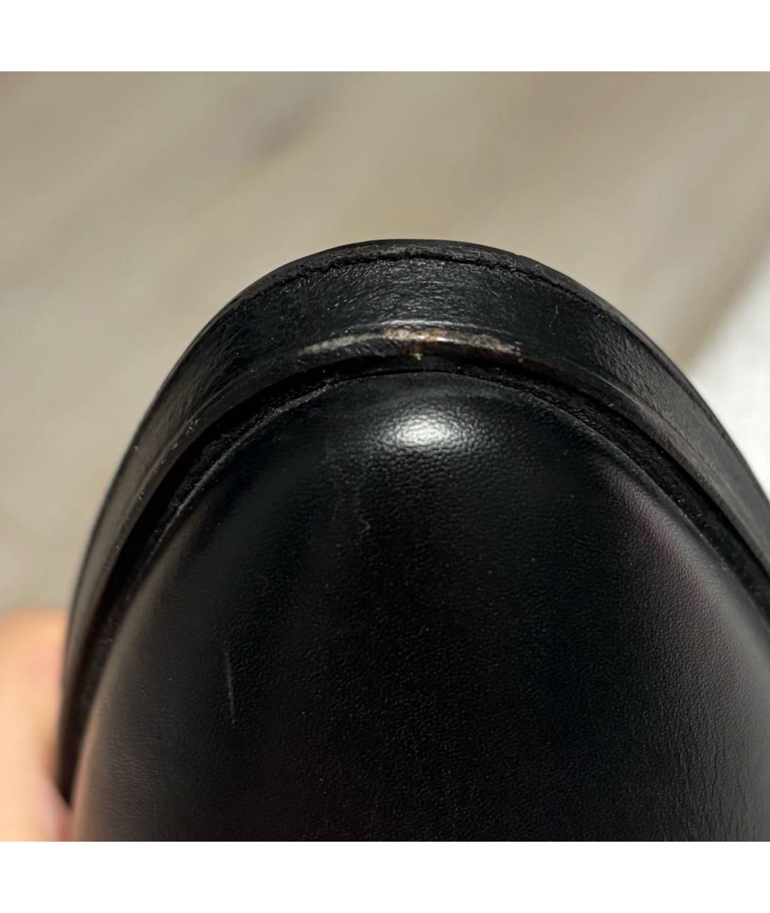 SAINT LAURENT Черные кожаные сапоги, фото 8