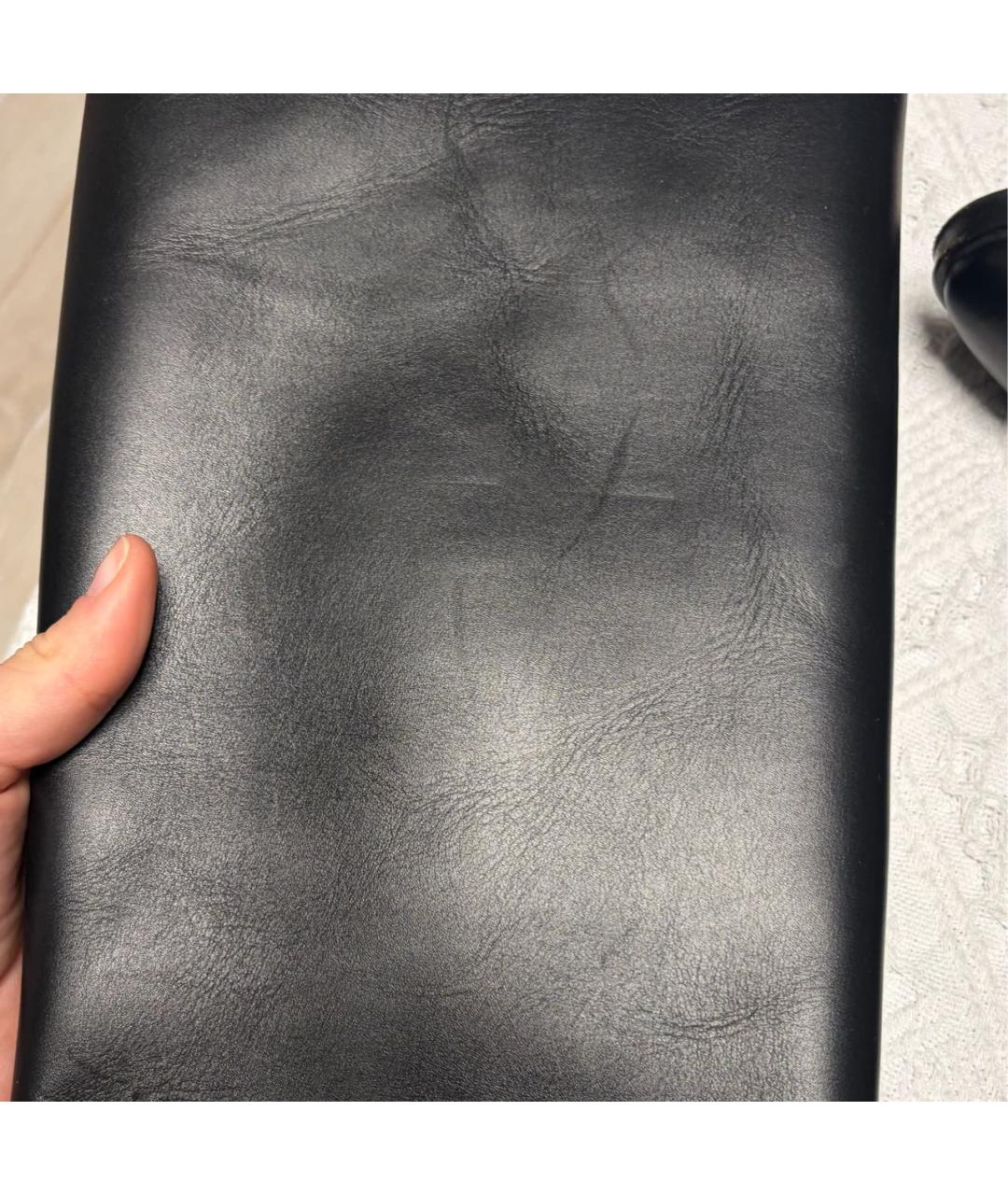 SAINT LAURENT Черные кожаные сапоги, фото 6