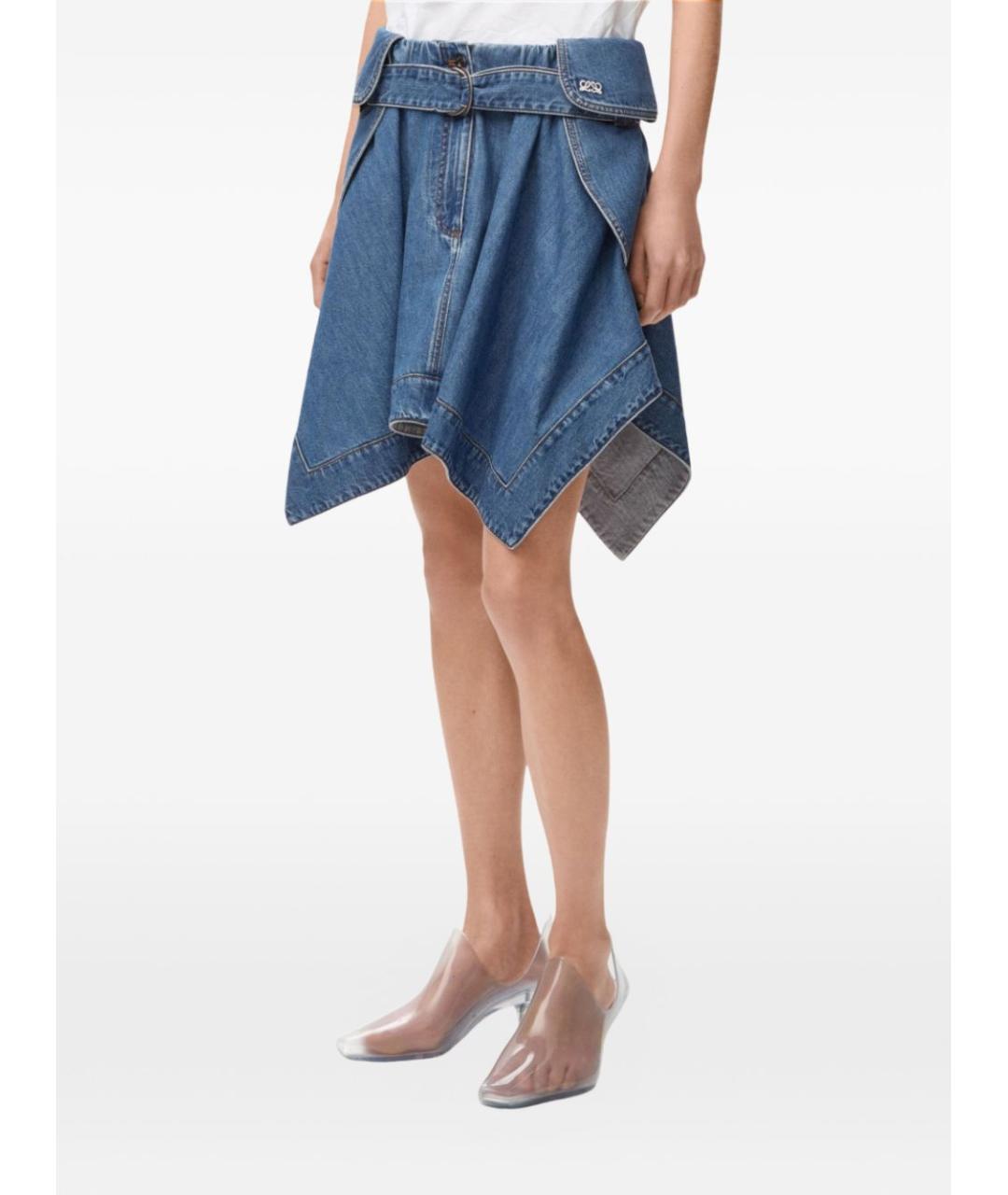 LOEWE Синяя юбка мини, фото 2