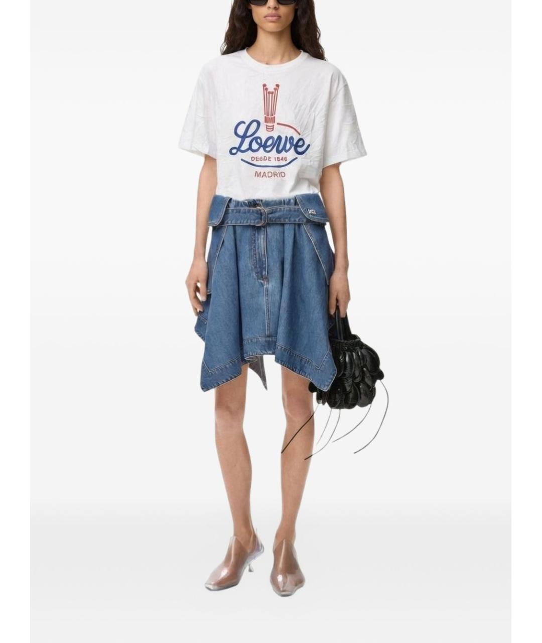 LOEWE Синяя юбка мини, фото 5