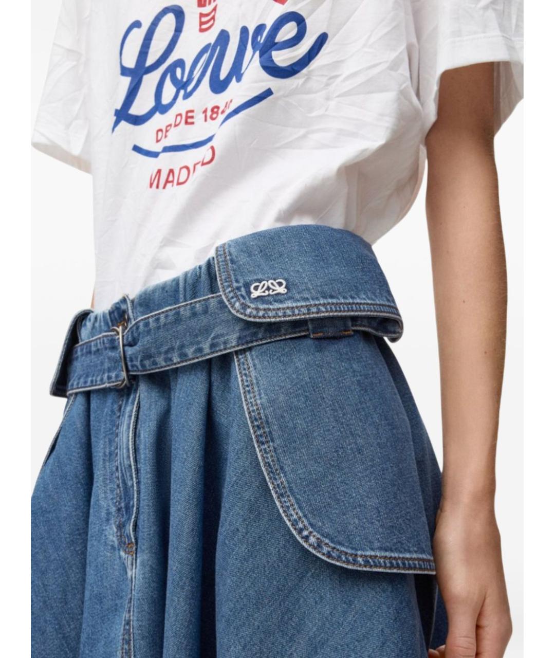LOEWE Синяя юбка мини, фото 3