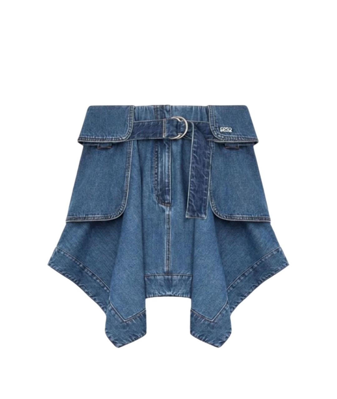 LOEWE Синяя юбка мини, фото 1