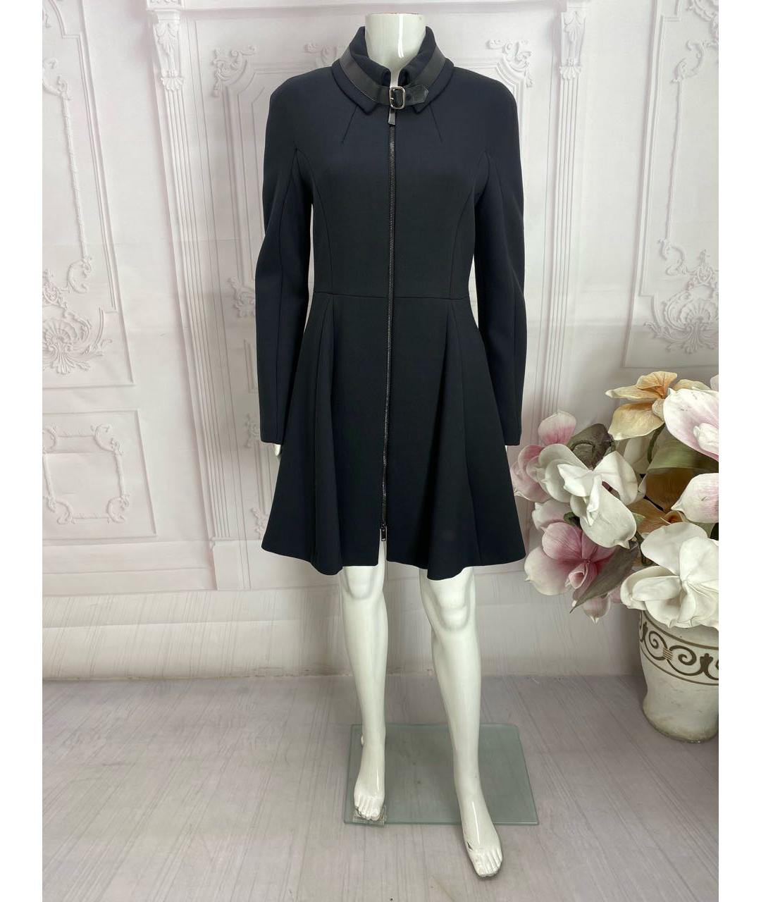 PINKO Черное полиэстеровое пальто, фото 6