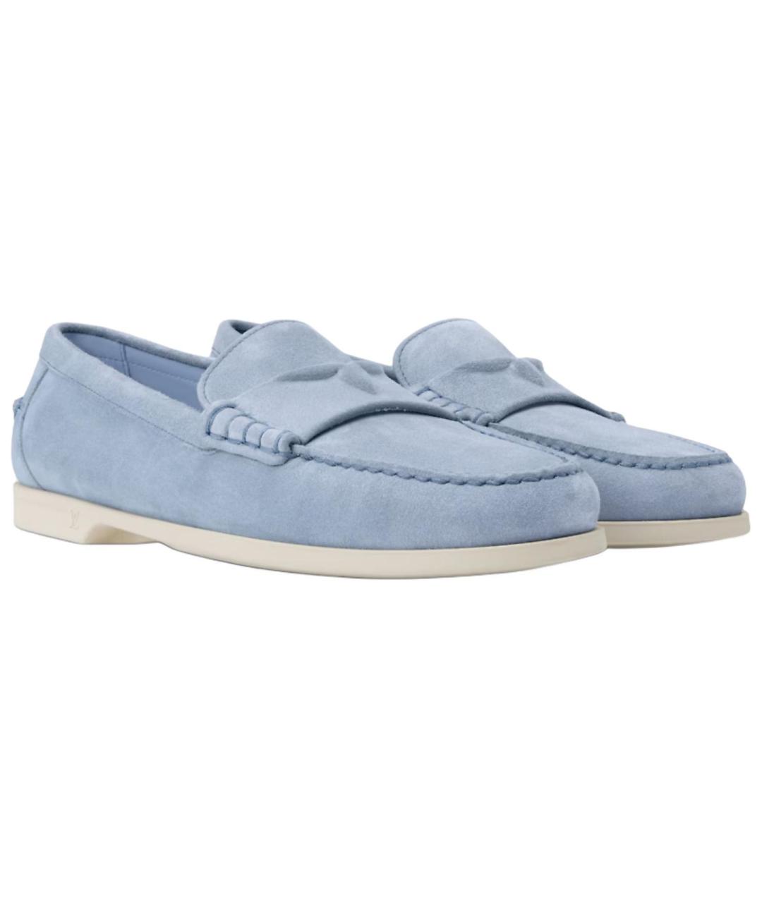 LOUIS VUITTON Голубые лоферы, фото 3