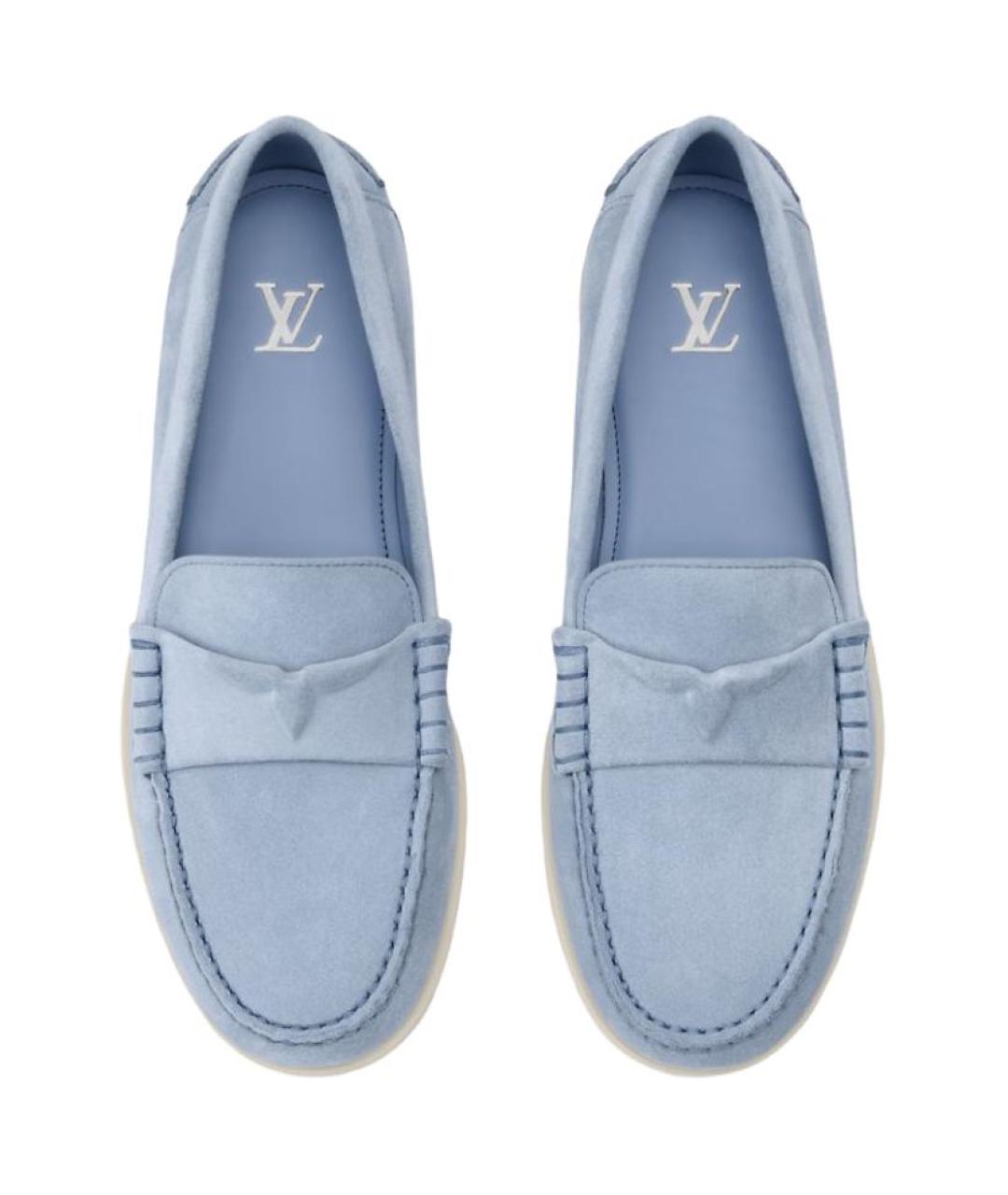 LOUIS VUITTON Голубые лоферы, фото 4