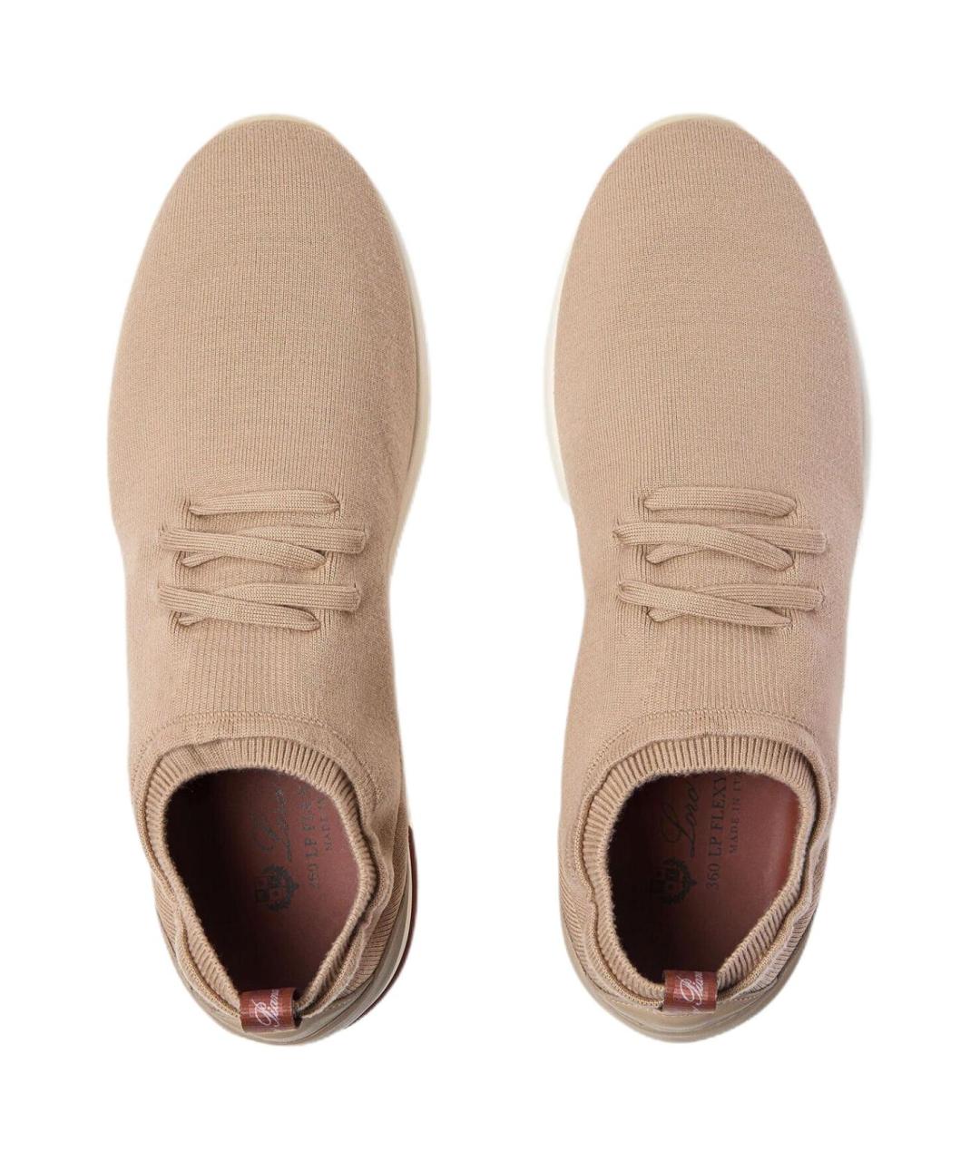 LORO PIANA Бежевые низкие кроссовки / кеды, фото 5