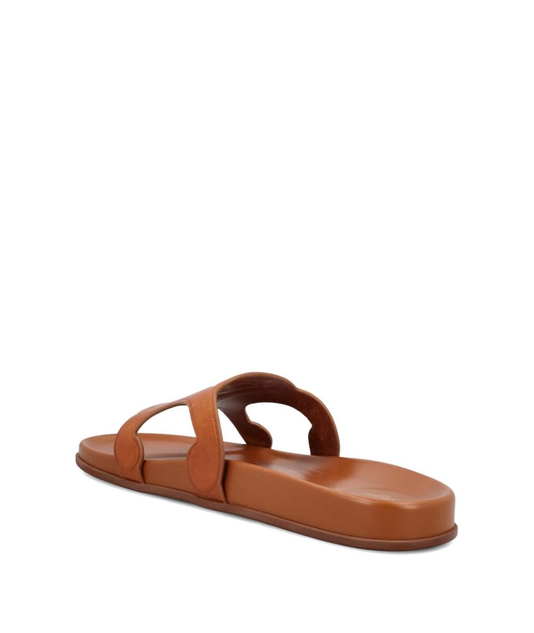 CELINE Коричневые кожаные сандалии, фото 2