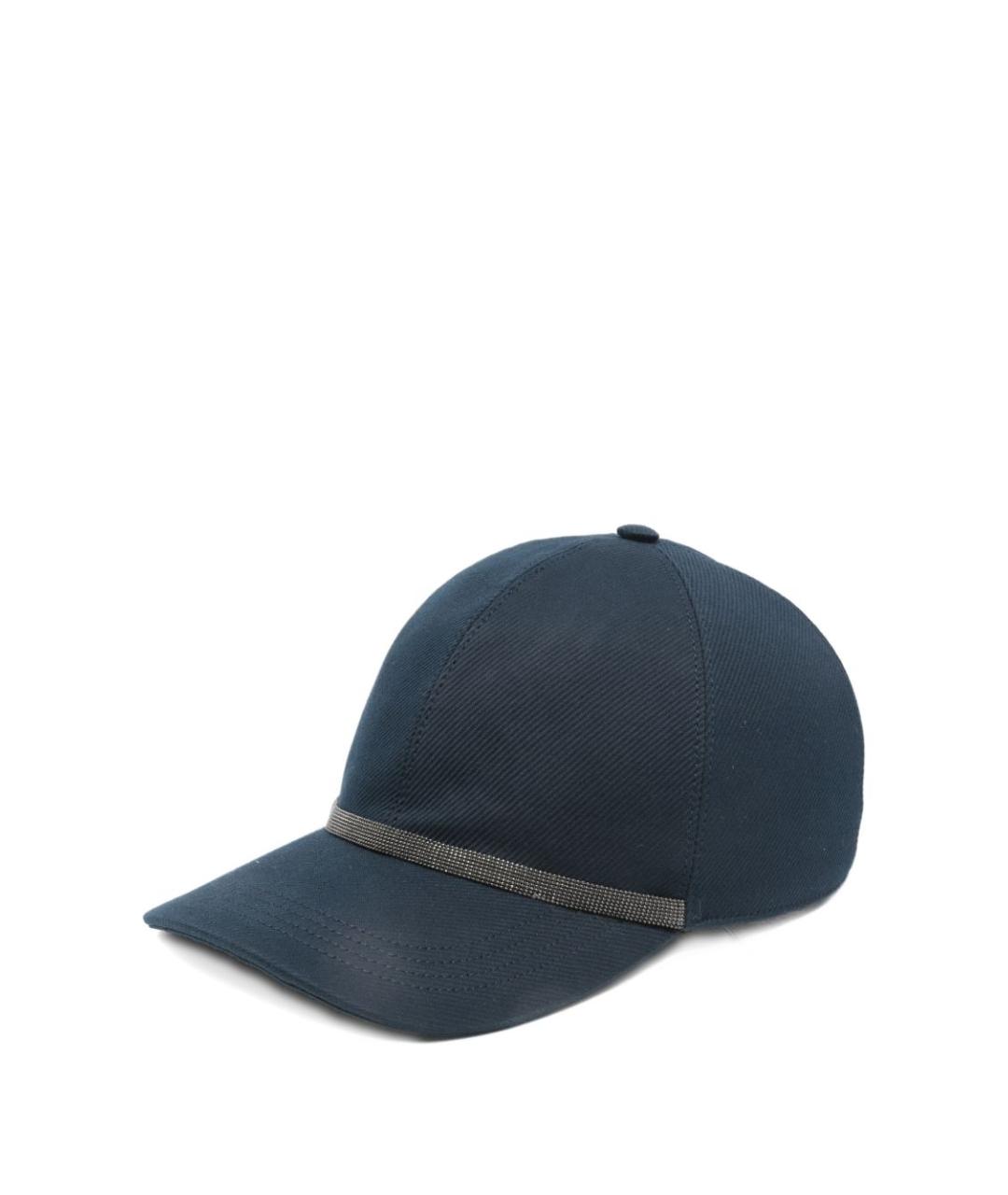 BRUNELLO CUCINELLI Синяя хлопковая кепка, фото 1
