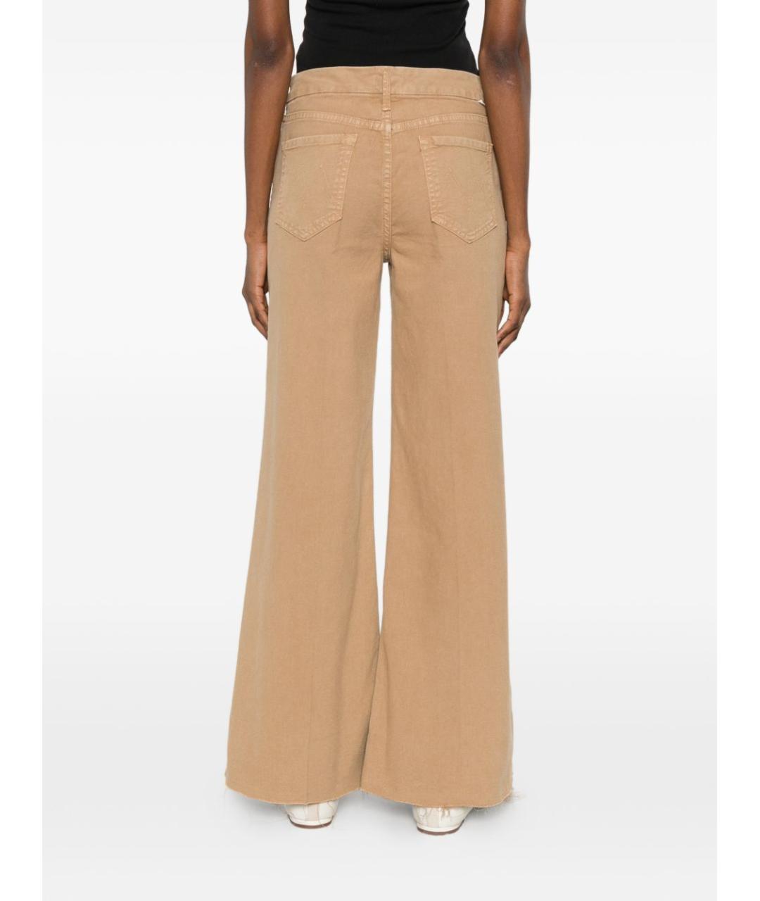 MOTHER Бежевые хлопковые прямые джинсы, фото 5