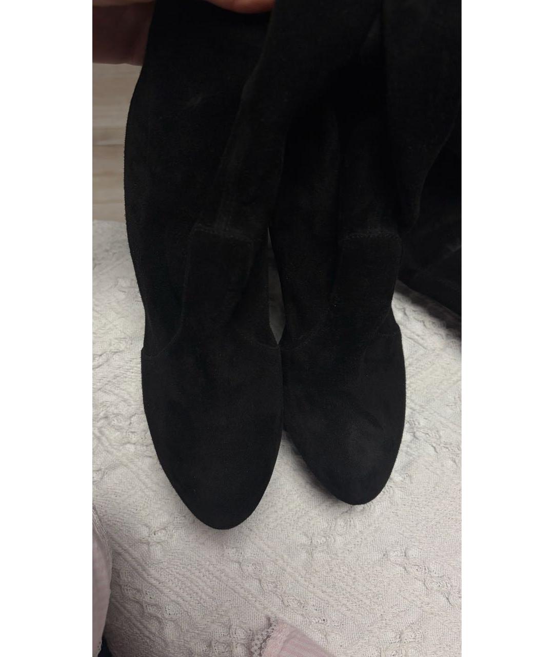 CASADEI Черные замшевые ботфорты, фото 2