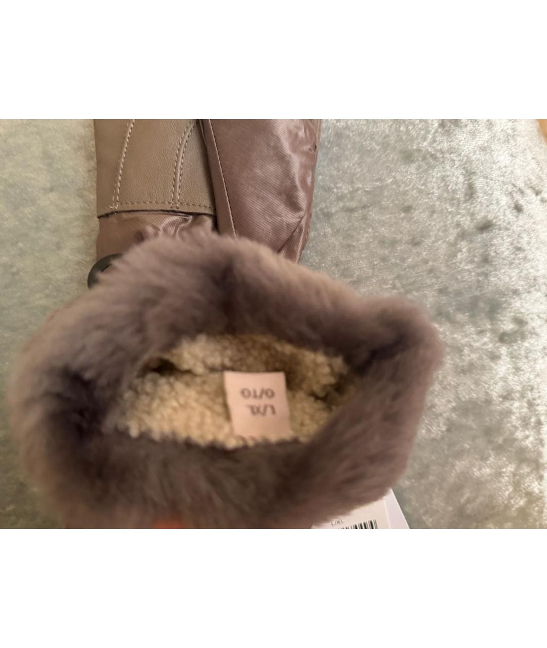 UGG AUSTRALIA Коричневые кожаные митенки, фото 5