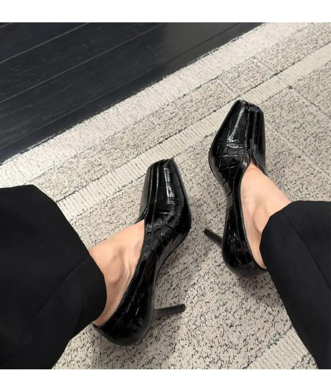 CHANEL Черные туфли из лакированной кожи, фото 4