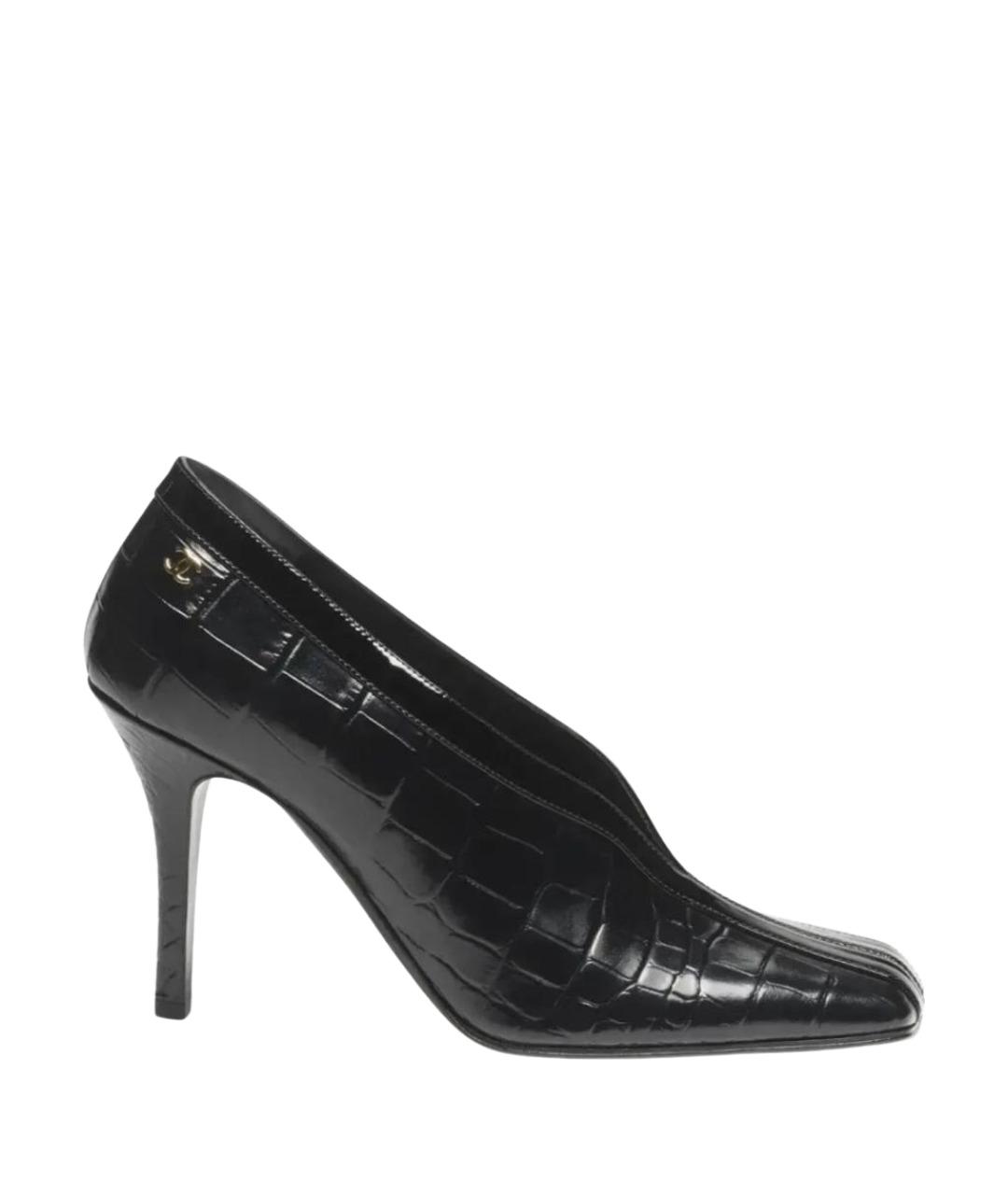 CHANEL Черные туфли из лакированной кожи, фото 1