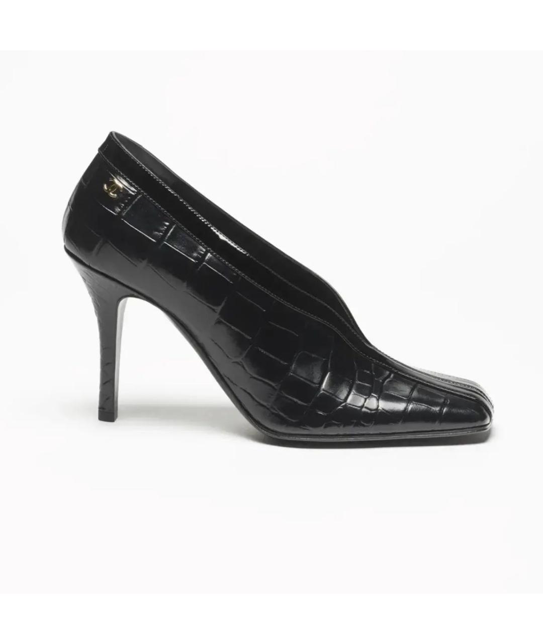 CHANEL Черные туфли из лакированной кожи, фото 6