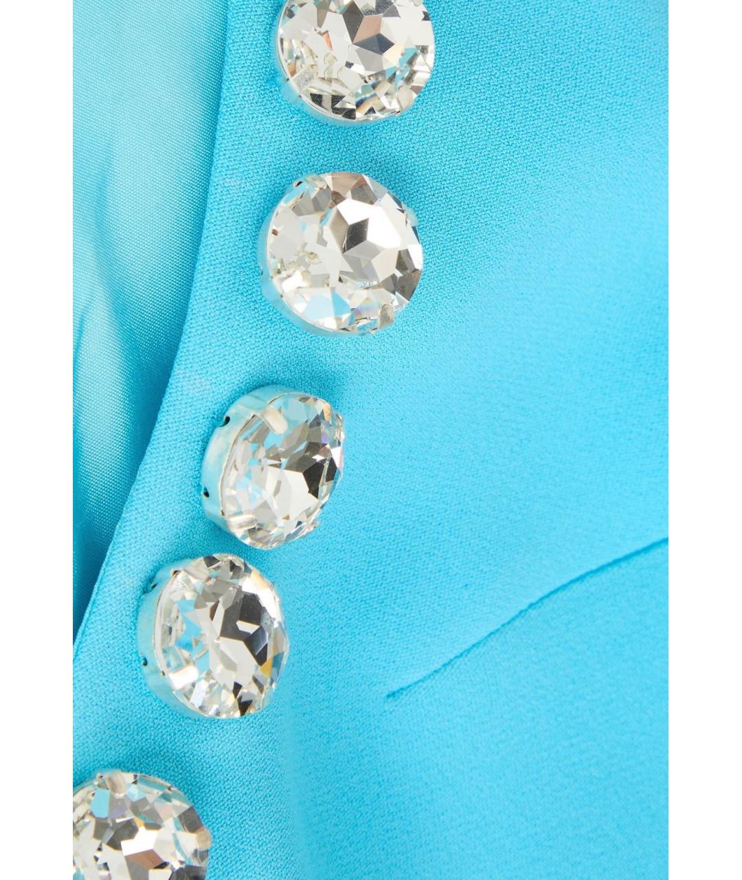 DAVID KOMA Бирюзовое вискозное коктейльное платье, фото 4