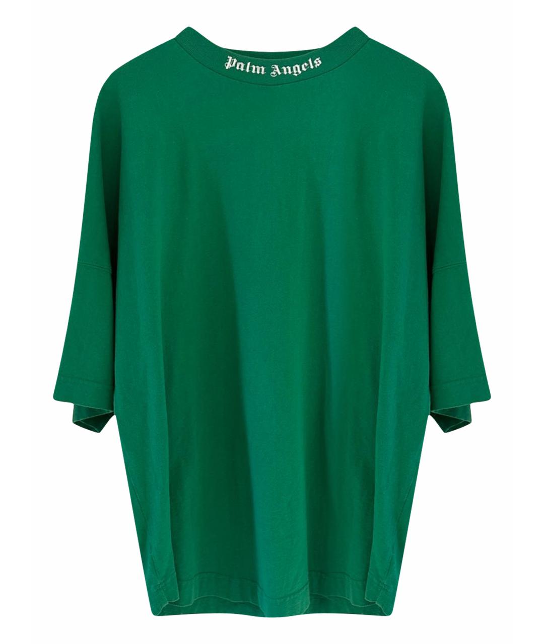 PALM ANGELS Зеленая футболка, фото 1