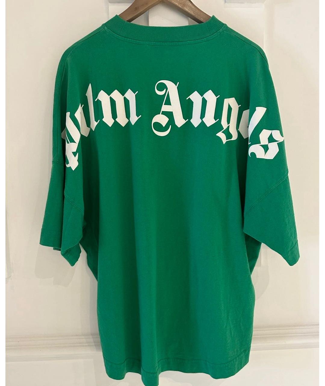 PALM ANGELS Зеленая футболка, фото 4